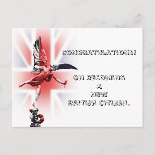Congratulations on becoming a British Citizen Postcard