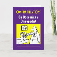 Congratulations on Becoming a Chiropodist. Card
