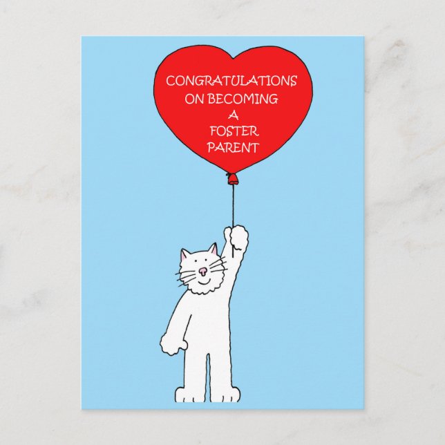 Congratulations on Becoming a Foster Parent Postcard (Front)