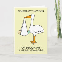 Congratulations on Becoming a Great Grandpa