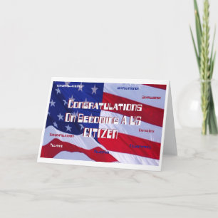 Congratulations On Becoming A US Citizen Card