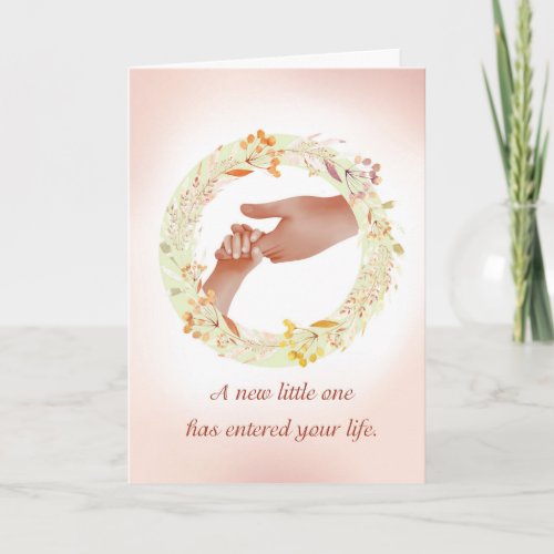 Congratulations on Becoming an Aunt Holding Baby H Card