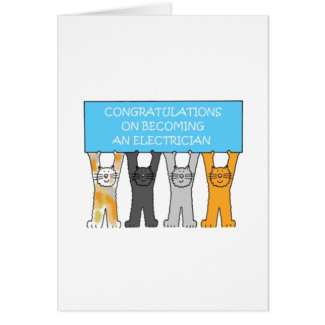 Congratulations on Becoming an Electrician Cards (Front)