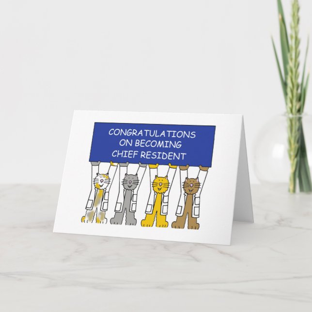 Congratulations on Becoming Chief Resident Card (Front)