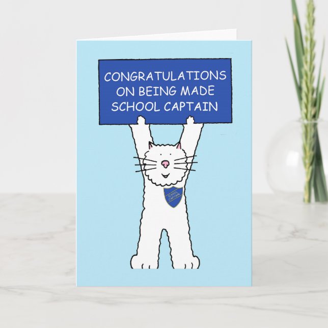 Congratulations on Becoming School Captain Card (Front)