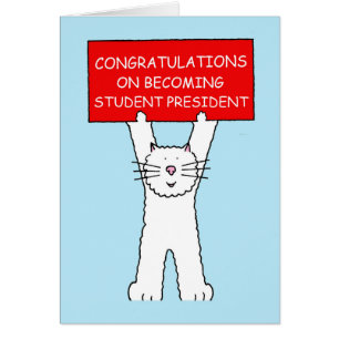 Congratulations on Becoming Student President Cards