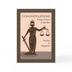 Congratulations on Being Called to the Bar Card