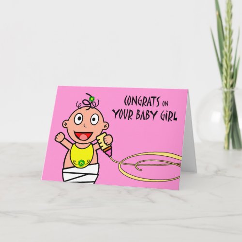 Congratulations on Birth of Daughter Baby Girl Card
