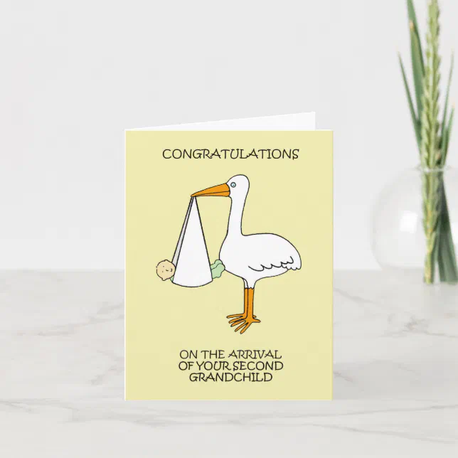 Congratulations on Birth of Second Grandchild Card | Zazzle