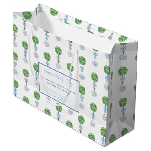 Congratulations On Birth Of Your Sweet Baby Boy Large Gift Bag