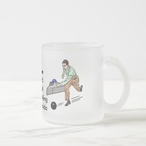 Congratulations on Bowling 300 Game Customizable Frosted Glass Coffee Mug