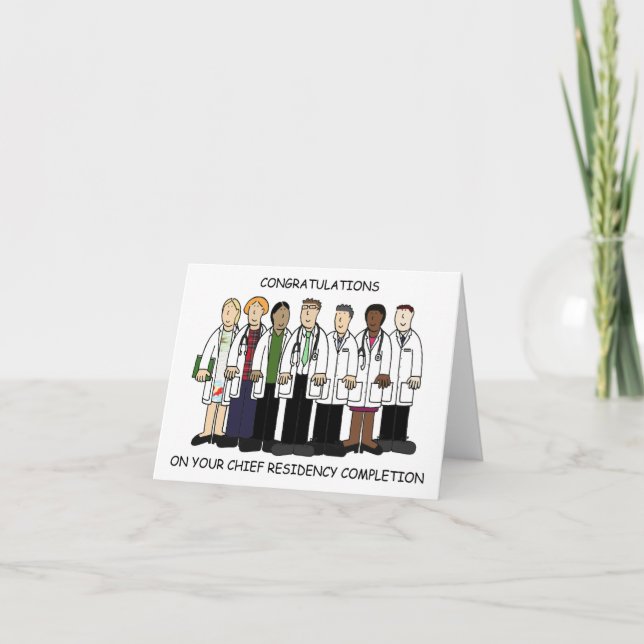 Congratulations on Chief Residency Completion Card (Front)