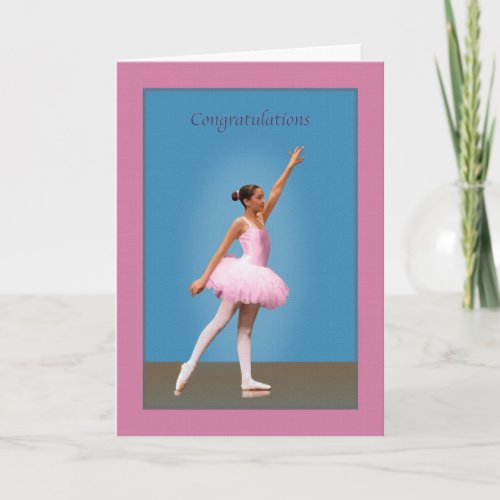 Congratulations on Dance Recital Card