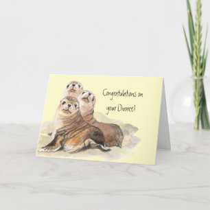 Congratulations on Divorce Seals of Approval Card