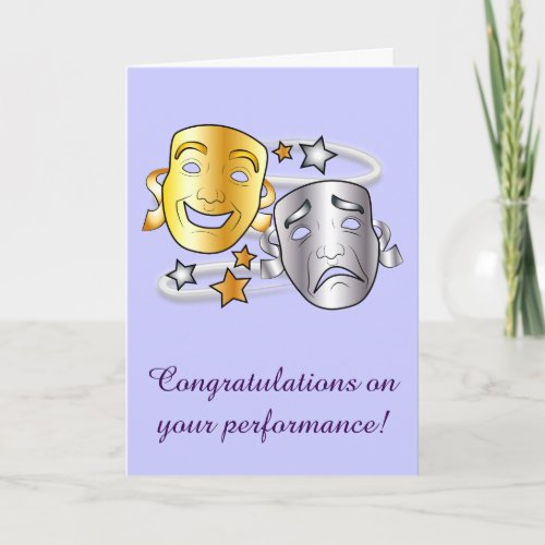 Congratulations on Drama Performance Card