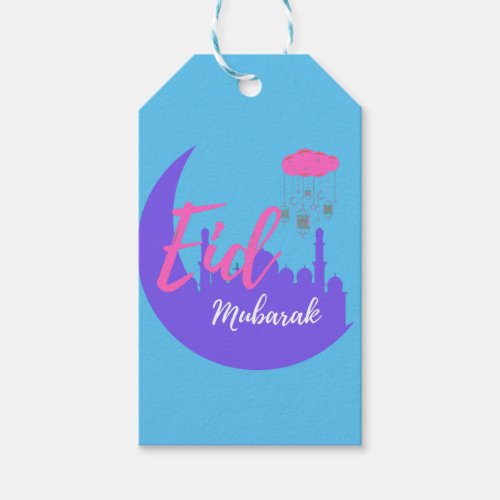 Congratulations on Eid Mubarak Balloon Gift Tags