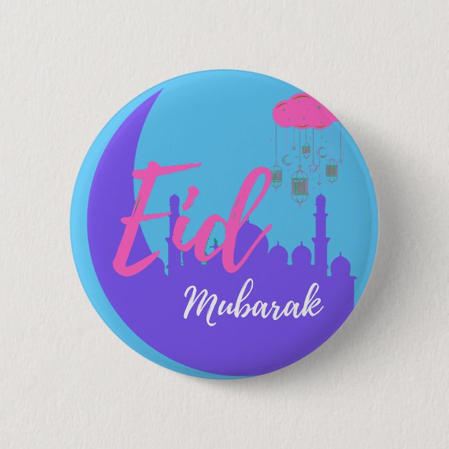 Congratulations on Eid Mubarak Button (Front)