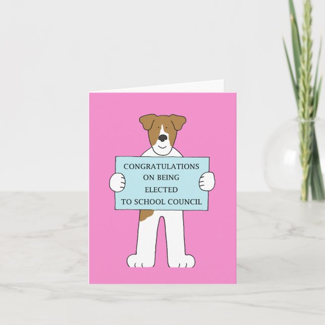 Congratulations on Election to School Council Card (Front)