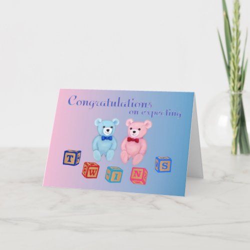 Congratulations on Expecting Fraternal Twins Card