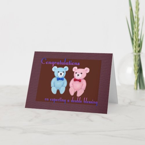 Congratulations on Expecting Fraternal Twins Card