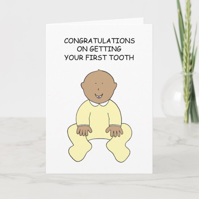 Congratulations on First Tooth Card (Front)