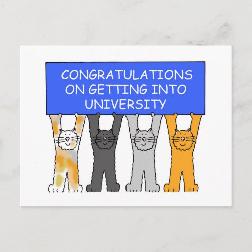 Congratulations on Getting into University Postcard