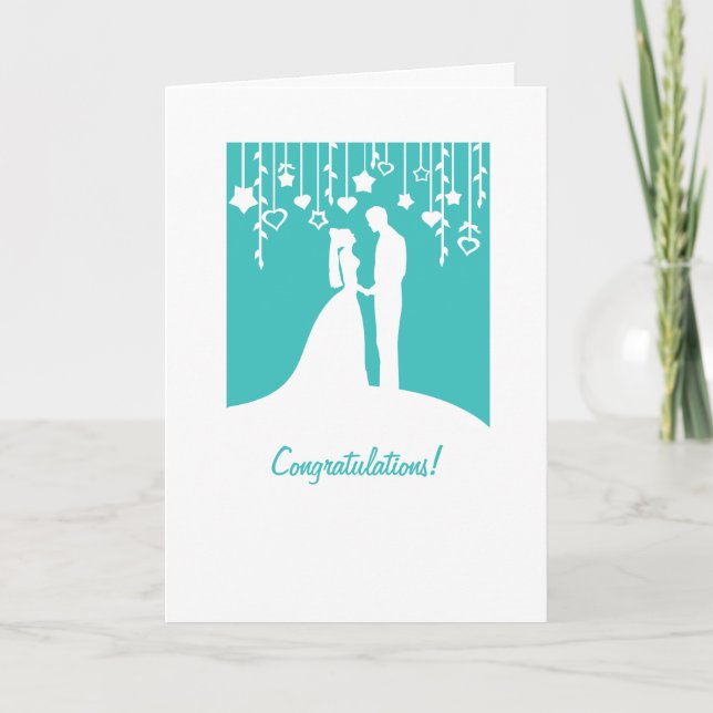 Congratulations on getting married wedding card (Front)