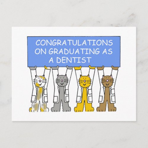 Congratulations on Graduating as a Dentist Announcement Postcard