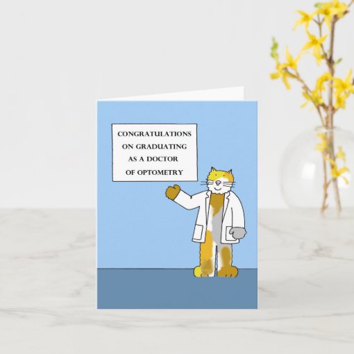 Congratulations on Graduating as a Dr of Optometry Card | Zazzle