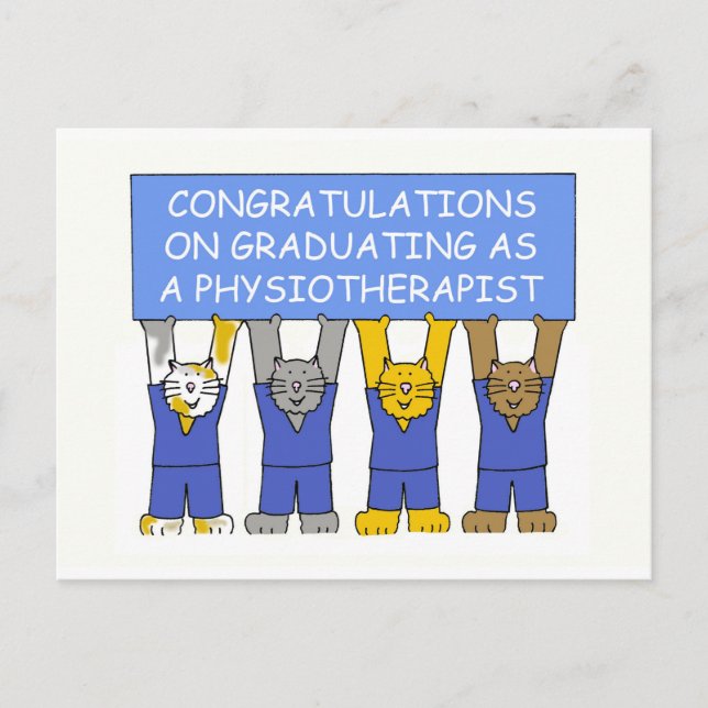 Congratulations on Graduating as a Physiotherapist Postcard (Front)