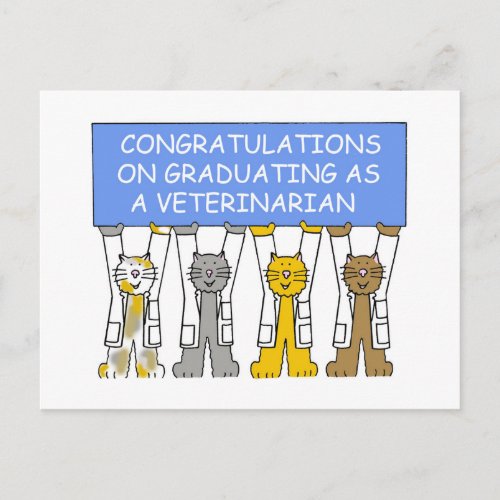 Congratulations on Graduating as a Veterinarian Postcard