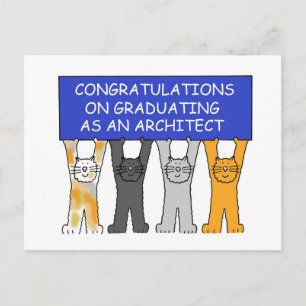 Congratulations on Graduating as an Architect Announcement Postcard
