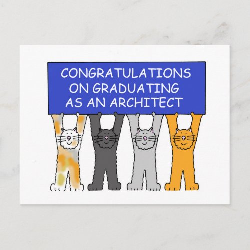 Congratulations on Graduating as an Architect Announcement Postcard