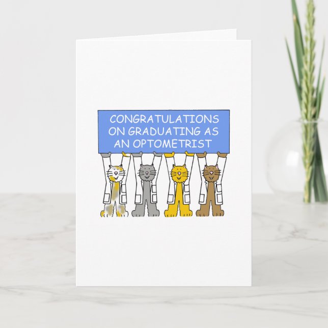 Congratulations on Graduating as an Optometrist. Card (Front)