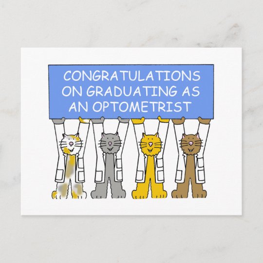 Congratulations on Graduating as an Optometrist. Postcard | Zazzle.com