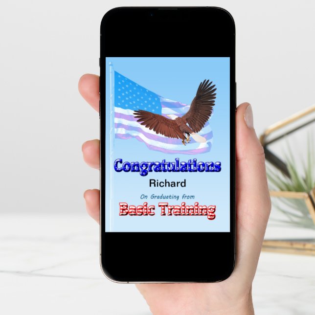 Congratulations on graduating from basic training card (Front Digital)