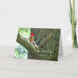 Congratulations on Graduation for Nephew, Squirrel Card