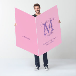 Congratulations on Graduation, Monogram Big Jumbo Card