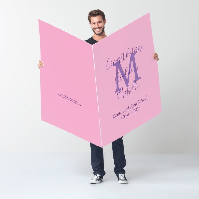 Congratulations on Graduation, Monogram Big Jumbo  Card (In Situ)