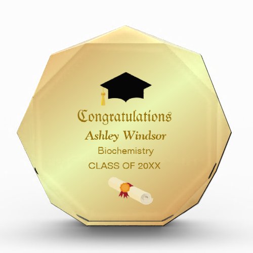 Congratulations on Graduation on Acrylic Award