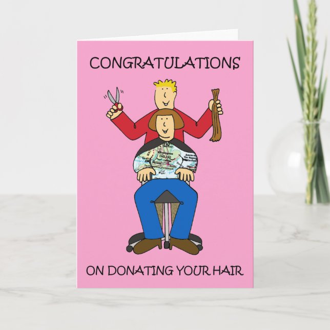 Congratulations on Hair Donation Holiday Card (Front)