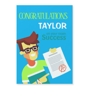 Congratulations on His Exam Success – Customizable