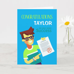 Congratulations on His Exam Success – Customizable Card