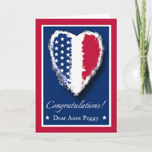 Congratulations on Military Retirement for Aunt Card