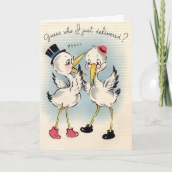 Congratulations On New Baby Card by Vintage_Gifts at Zazzle