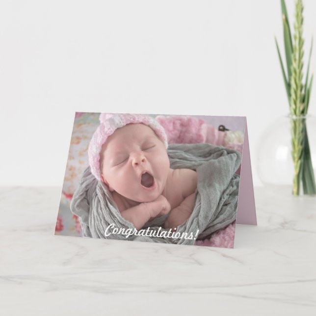 Congratulations on New Baby Girl Card (Front)
