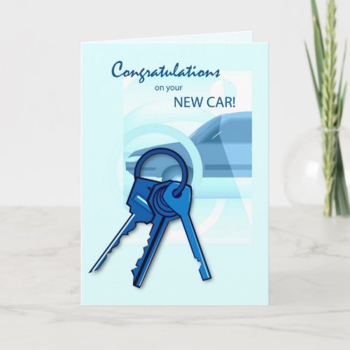 Congratulations on New Car Card