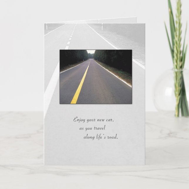 Congratulations on New Car, Road Card (Front)