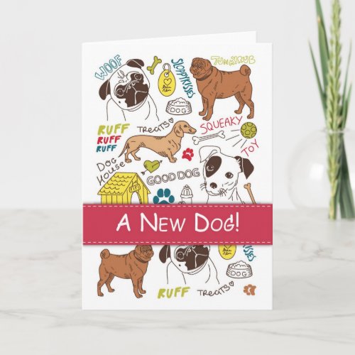 Congratulations on New Dog Mixed Breeds Card