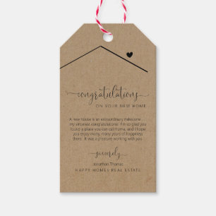 Congratulations on New Home Realtor Gift Tag